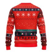 Los Angeles Angels 12 Grinch Xmas Day Ugly Christmas Sweater Back - TeeUgly