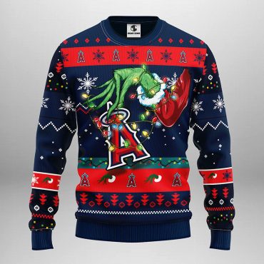 Los Angeles Angels Grinch Hand Ugly Christmas Sweater