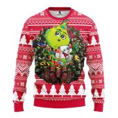 Los Angeles Angels Grinch Hug Ugly Christmas Sweater - TeeUgly