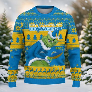Los Angeles Chargers Grinch Stolen Ugly Christmas Sweater
