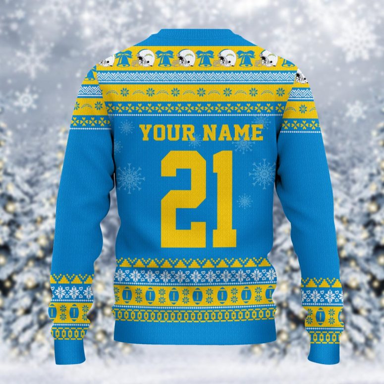 Los Angeles Chargers Mickey Mouse Santa Ugly Christmas Sweater