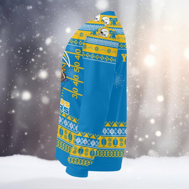 Los Angeles Chargers Mickey Mouse Santa Ugly Christmas Sweater