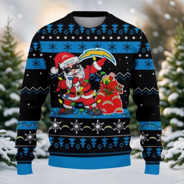 Los Angeles Chargers Santa Claus Ugly Christmas Sweater
