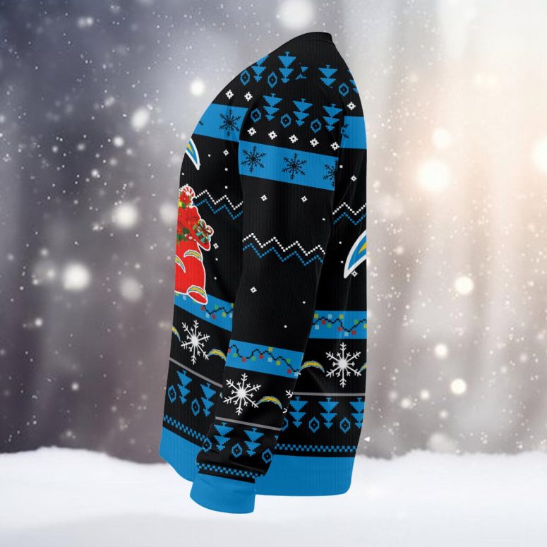 Los Angeles Chargers Santa Claus Ugly Christmas Sweater