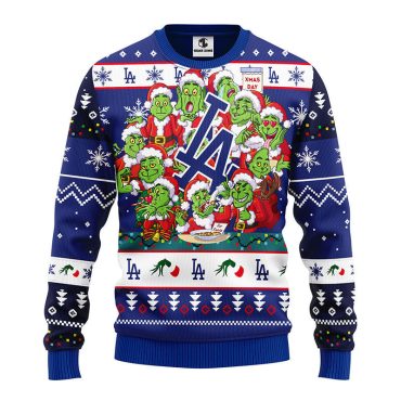Los Angeles Dodgers 12 Grinch Xmas Day Ugly Christmas Sweater