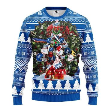 Los Angeles Dodgers Christmas Tree Baseball Ugly Christmas Sweater