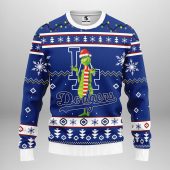 Los Angeles Dodgers Funny Grinch Ugly Christmas Sweater - TeeUgly