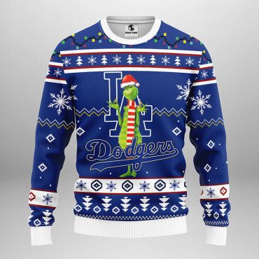 Los Angeles Dodgers Funny Grinch Ugly Christmas Sweater