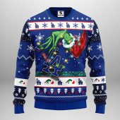 Los Angeles Dodgers Grinch Hand Ugly Christmas Sweater - TeeUgly