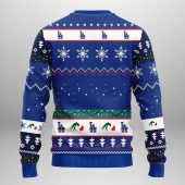 Los Angeles Dodgers Grinch Hand Ugly Christmas Sweater Back - TeeUgly