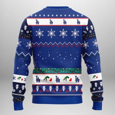 Los Angeles Dodgers Grinch Hand Ugly Christmas Sweater