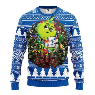 Los Angeles Dodgers Grinch Hug Ugly Christmas Sweater