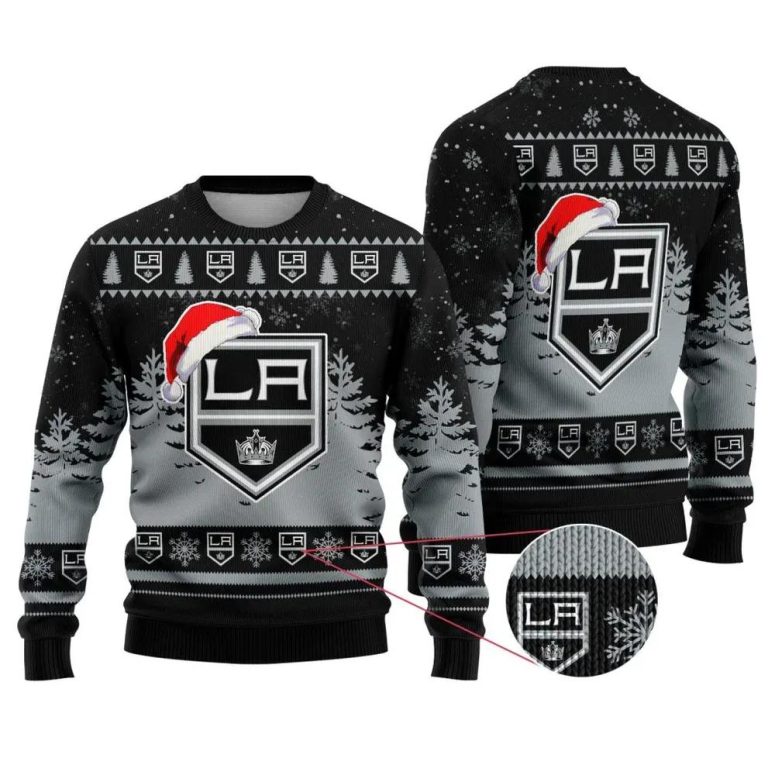 Los Angeles Kings Santa Hat Ugly Christmas Sweater