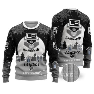 Los Angeles Kings Snowy Night Sleigh Ride Ugly Christmas Sweater