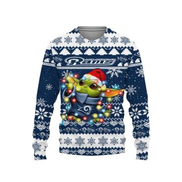 Los Angeles Rams Baby Yoda Star Wars Ugly Christmas Sweater