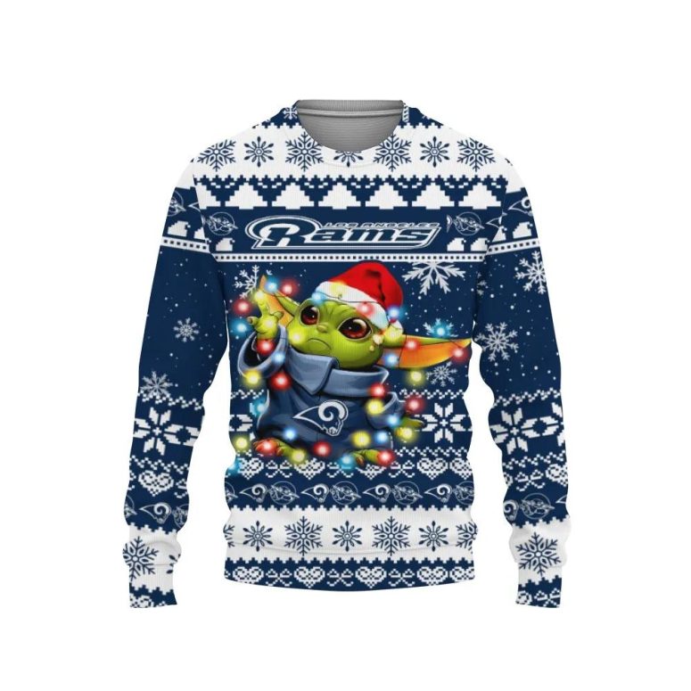 Los Angeles Rams Baby Yoda Star Wars Ugly Christmas Sweater