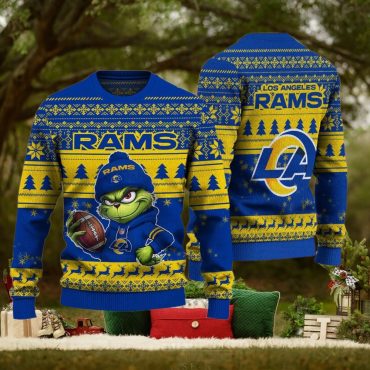 Los Angeles Rams Grinch Game Day Cheer Ugly Christmas Sweater