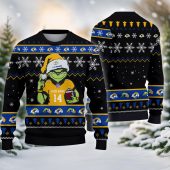Los Angeles Rams Grinch Holiday Victory Ugly Christmas Sweater - TeeUgly