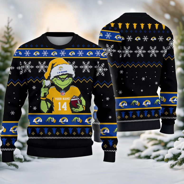 Los Angeles Rams Grinch Holiday Victory Ugly Christmas Sweater