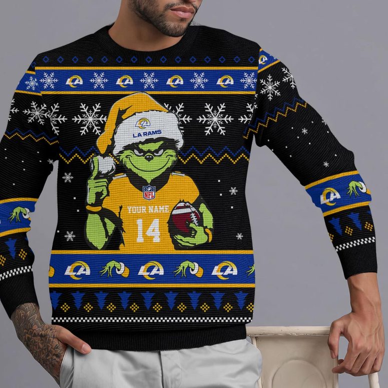 Los Angeles Rams Grinch Holiday Victory Ugly Christmas Sweater