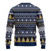 Los Angeles Rams Grinch Hug Ugly Christmas Sweater Back - TeeUgly