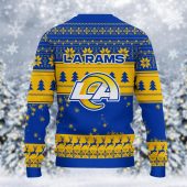 Los Angeles Rams Grinch Stolen Ugly Christmas Sweater Back - TeeUgly