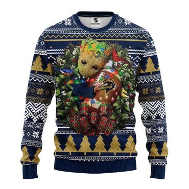 Los Angeles Rams Groot Hug Ugly Christmas Sweater