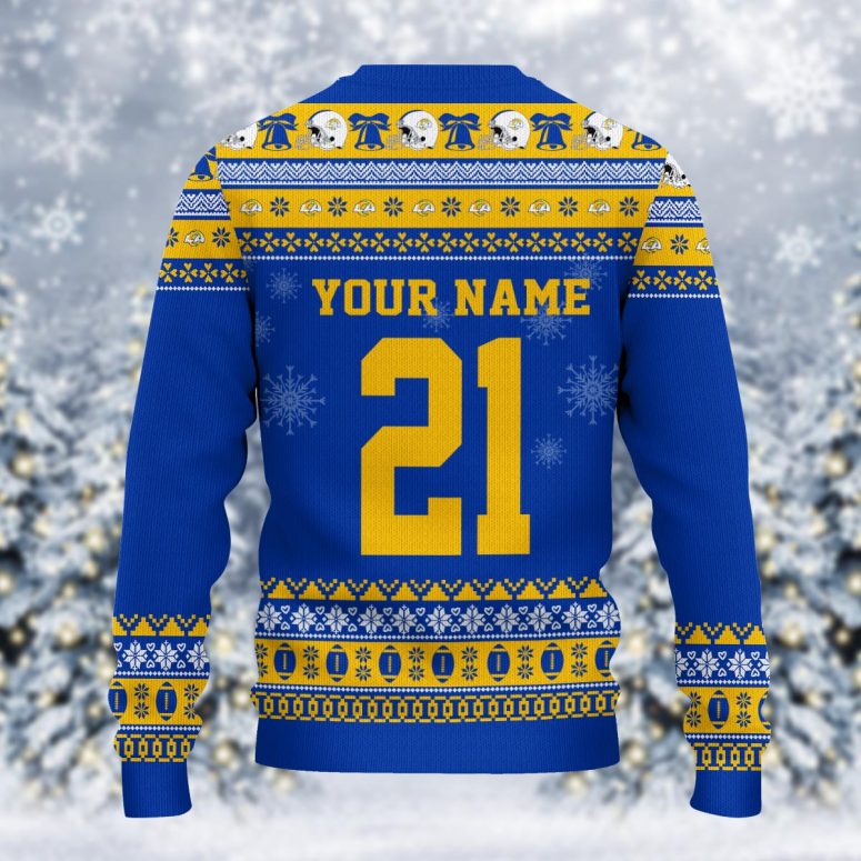 Los Angeles Rams Mickey Mouse Santa Ugly Christmas Sweater
