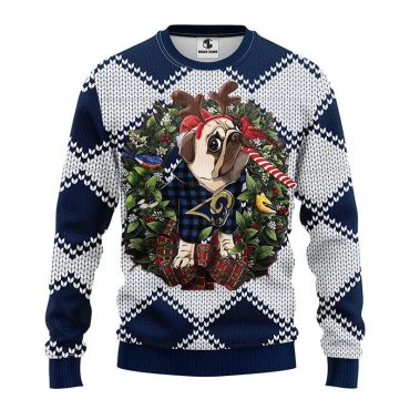 Los Angeles Rams Pub Dog Ugly Christmas Sweater