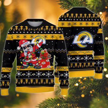 Los Angeles Rams Santa Claus Ugly Christmas Sweater