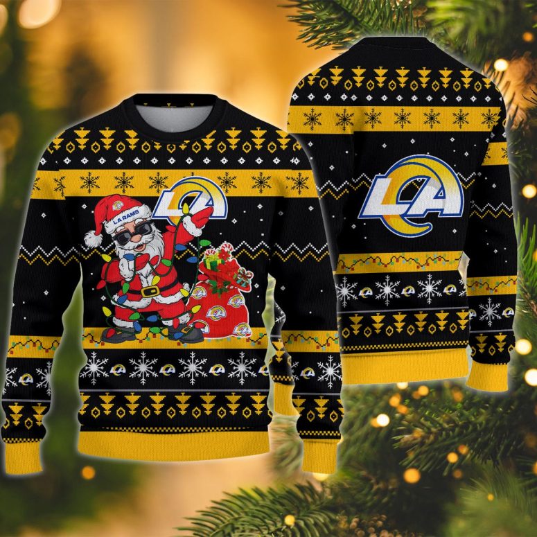 Los Angeles Rams Santa Claus Ugly Christmas Sweater