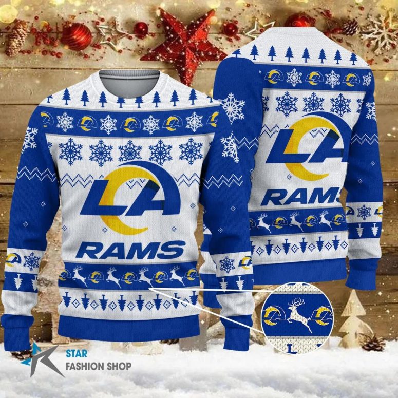 Los Angeles Rams Snowburst Classic Ugly Christmas Sweater