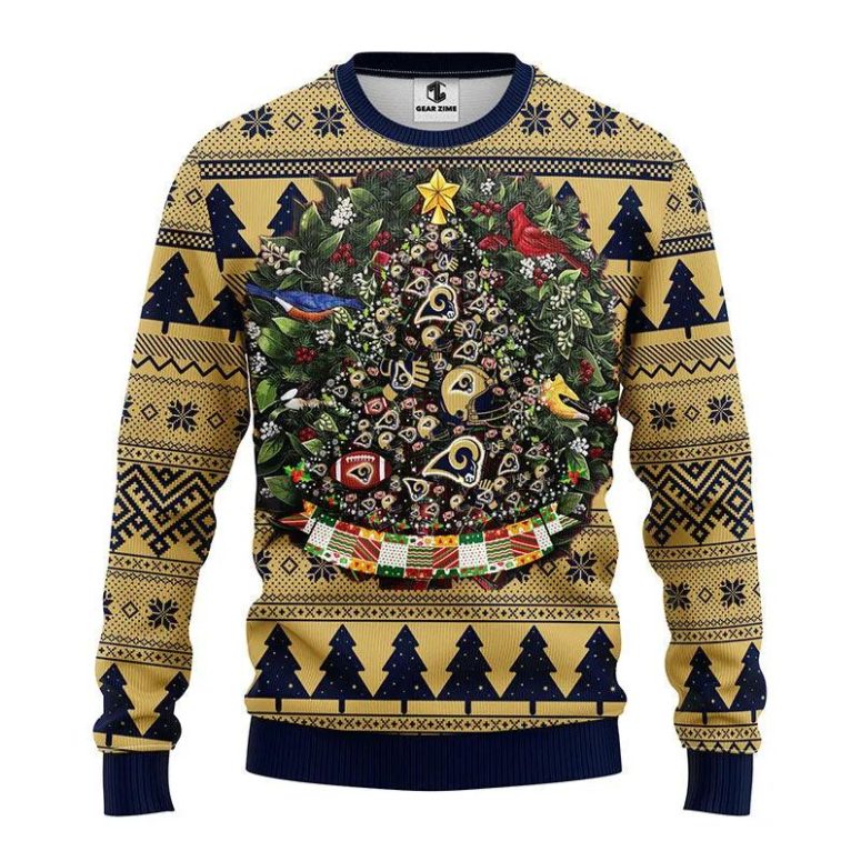 Los Angeles Rams Tree Ball Ugly Christmas Sweater