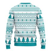 Miami Dolphins Grinch Hug Ugly Christmas Sweater Back - TeeUgly