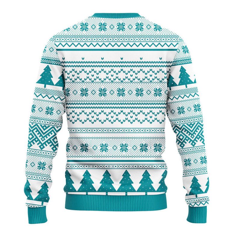 Miami Dolphins Grinch Hug Ugly Christmas Sweater