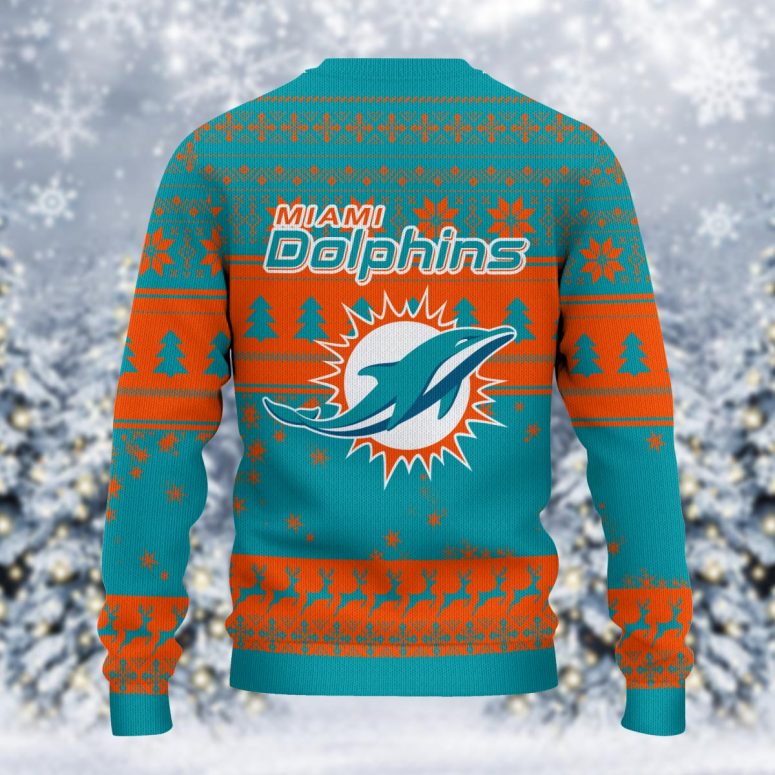 Miami Dolphins Grinch Stolen Ugly Christmas Sweater
