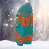 Miami Dolphins Grinch Stolen Ugly Christmas Sweater Left - TeeUgly