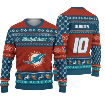 Miami Dolphins Gucci Christmas Spirit Ugly Christmas Sweater