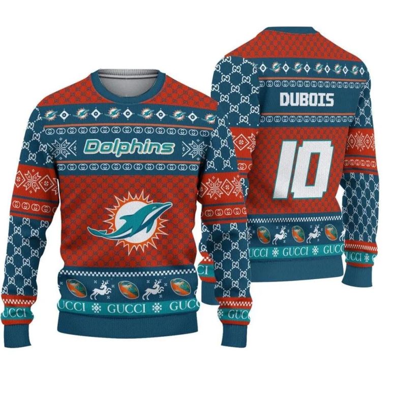 Miami Dolphins Gucci Christmas Spirit Ugly Christmas Sweater