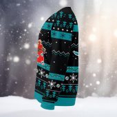 Miami Dolphins Santa Claus Ugly Christmas Sweater Left - TeeUgly