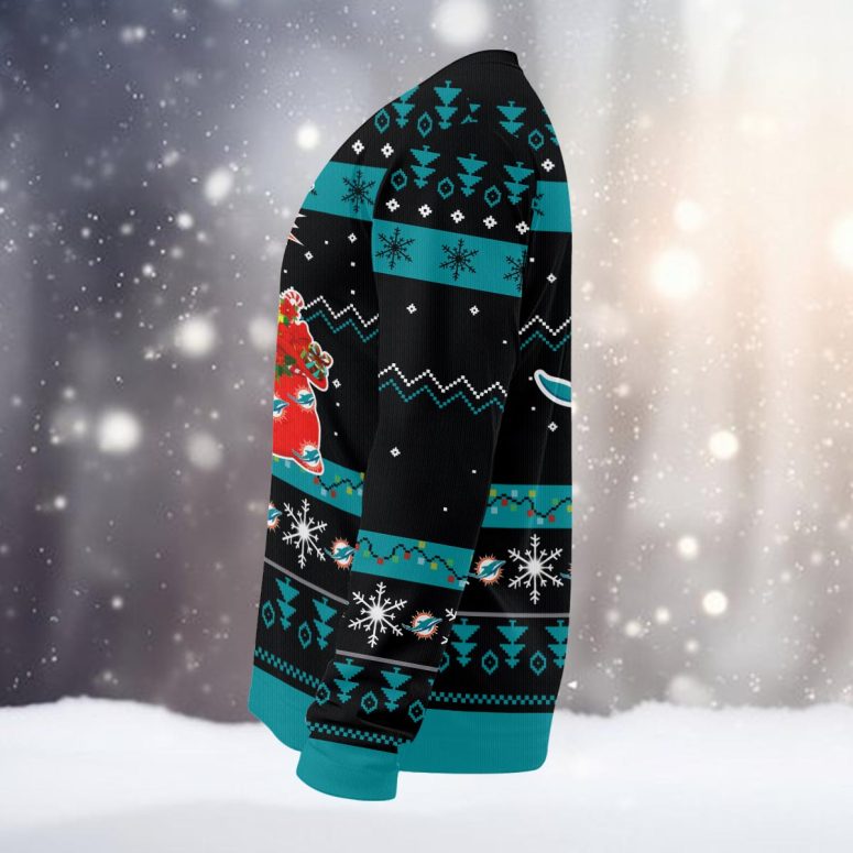 Miami Dolphins Santa Claus Ugly Christmas Sweater