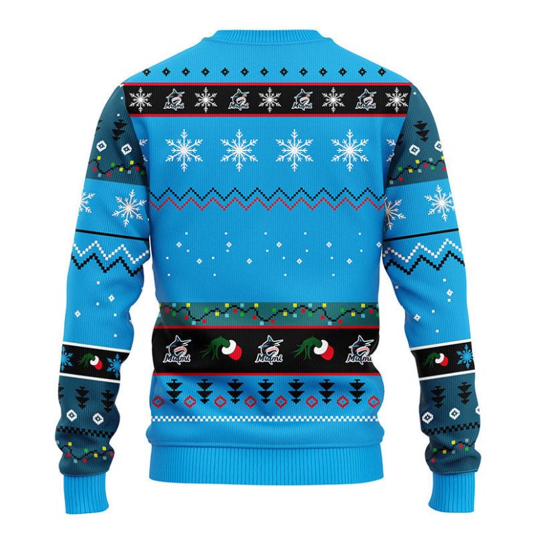 Miami Marlins 12 Grinch Xmas Day Ugly Christmas Sweater