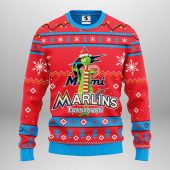 Miami Marlins Funny Grinch Ugly Christmas Sweater