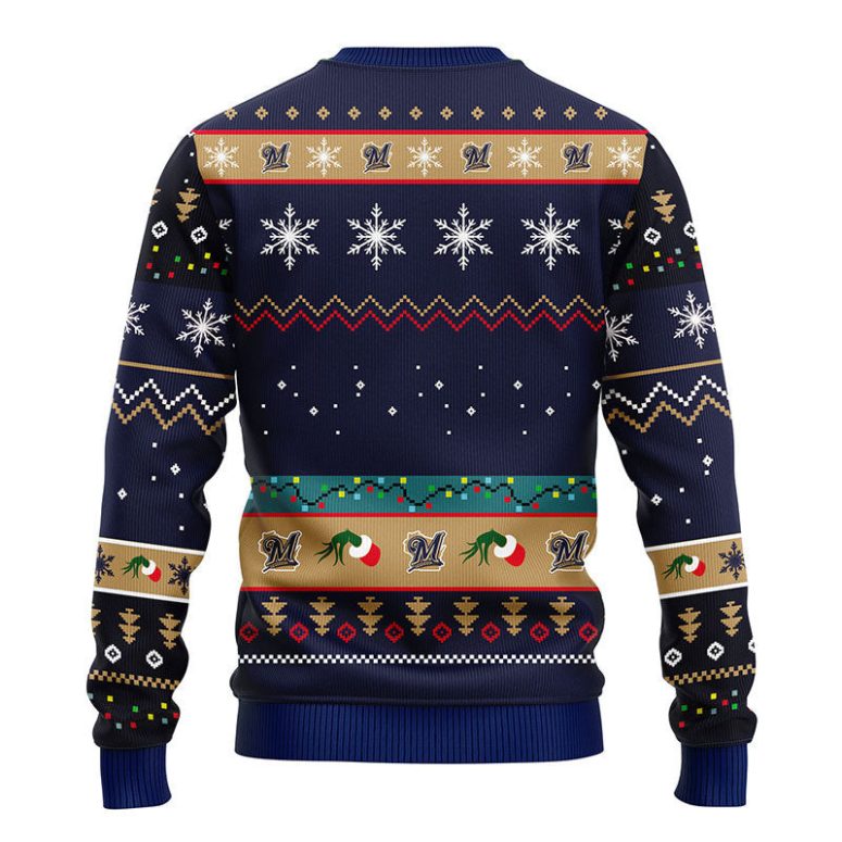 Milwaukee Brewers 12 Grinch Xmas Day Ugly Christmas Sweater