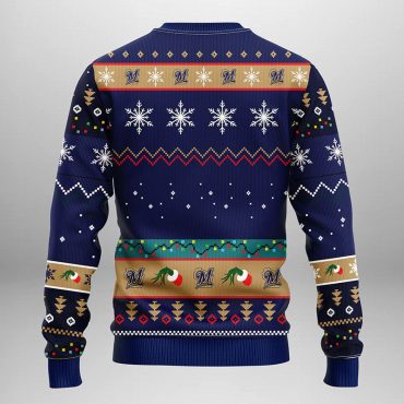Milwaukee Brewers Grinch Hand Ugly Christmas Sweater