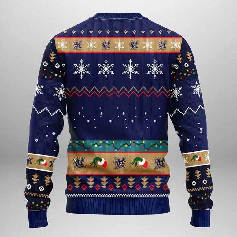 Milwaukee Brewers Grinch Hand Ugly Christmas Sweater