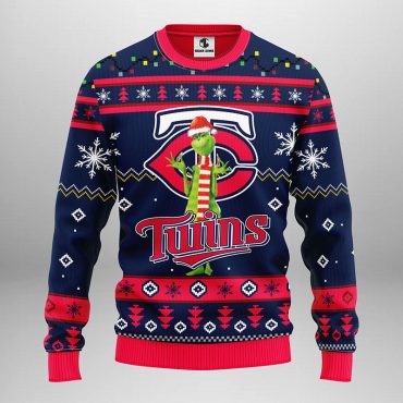 Minnesota Twins Funny Grinch Ugly Christmas Sweater