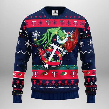 Minnesota Twins Grinch Hand Ugly Christmas Sweater