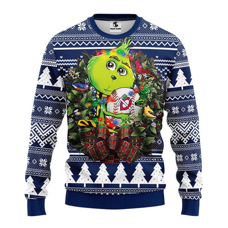 Minnesota Twins Grinch Hug Ugly Christmas Sweater