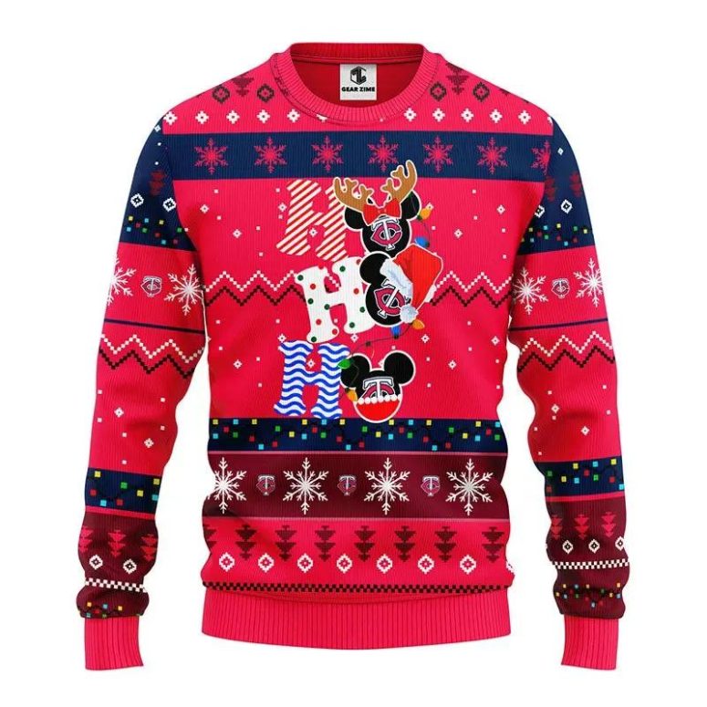 Minnesota Twins Hohoho Ugly Christmas Sweater, MLB Christmas Sweater